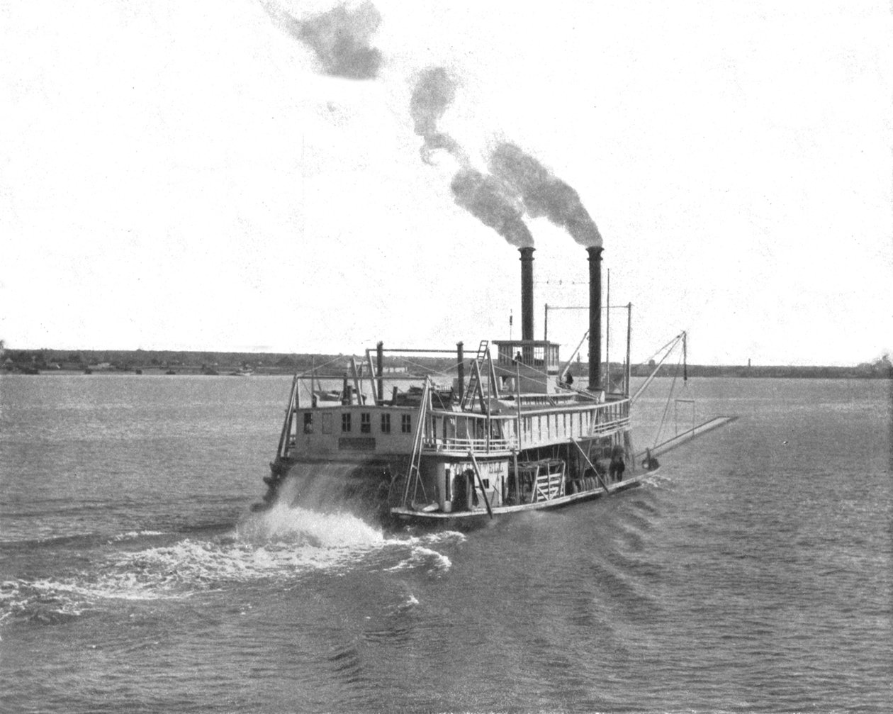 Mississippi Paddle Steamer, USA, c1900. tekijältä Unbekannt