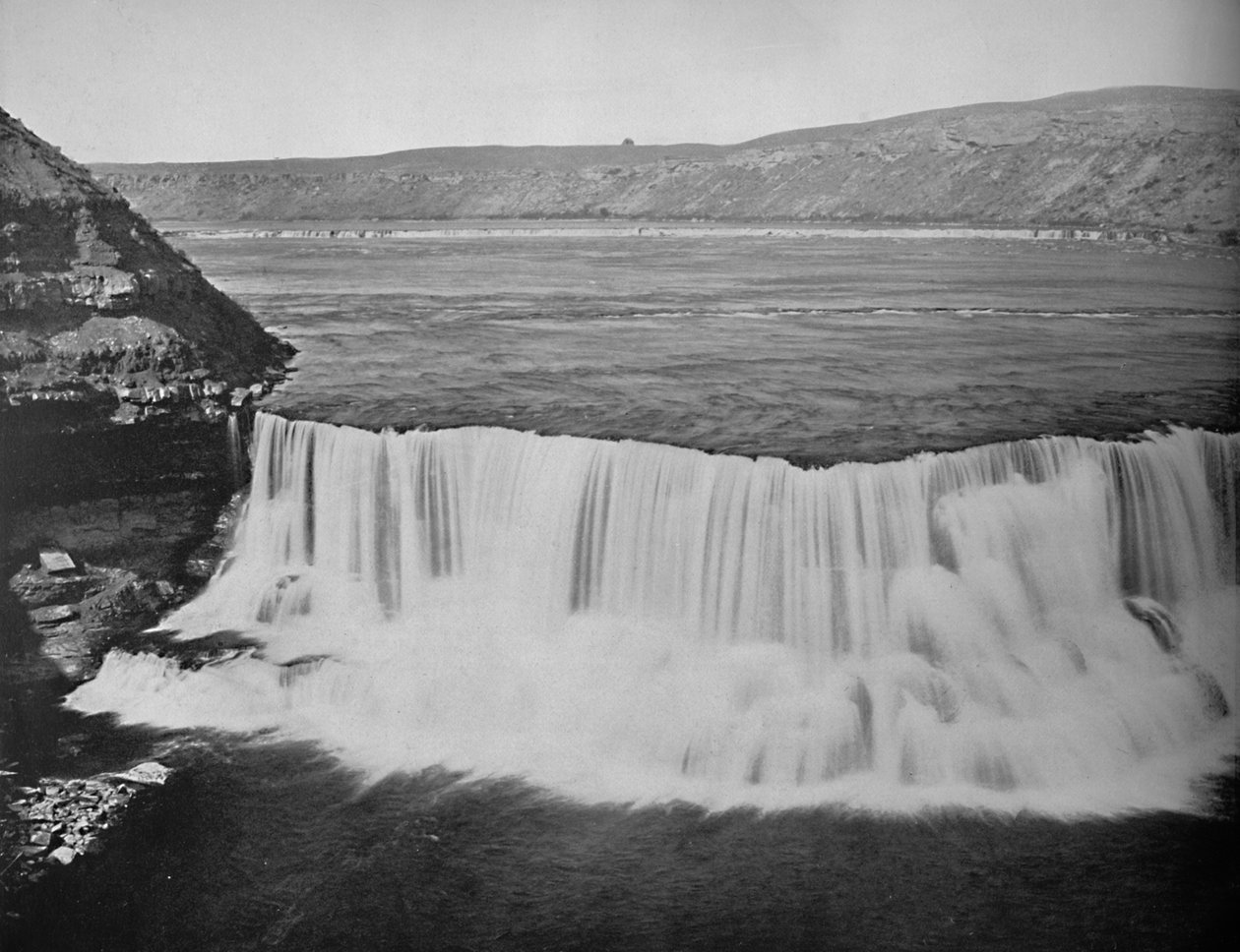 Missouri-joki, Great Fallsin alapuolella, Montana, vuodelta 1897. tekijältä Unbekannt
