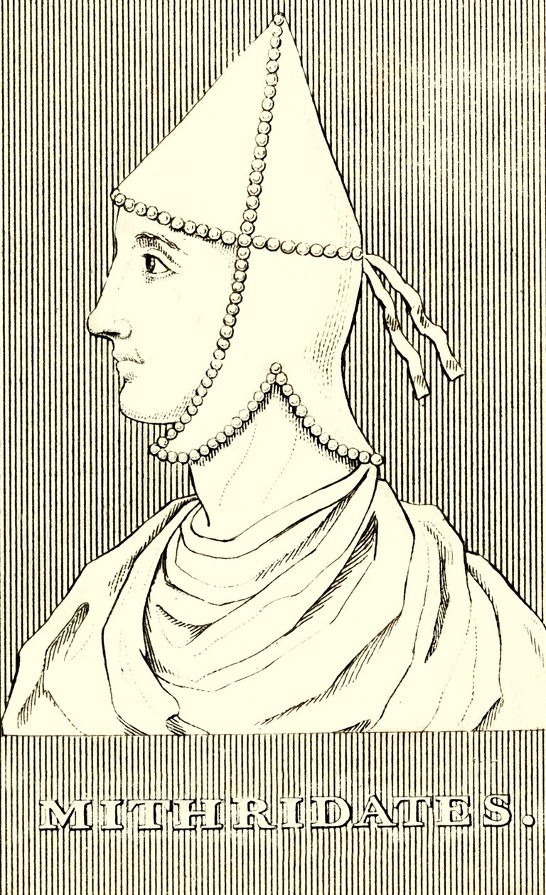 Mithridates, 65-110 jKr, 1830. tekijältä Unbekannt