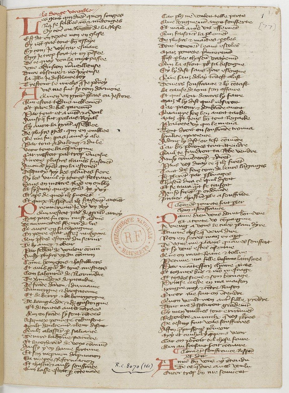 Menagier of Paris, käsikirjoitussivu, 1393 tekijältä Unbekannt