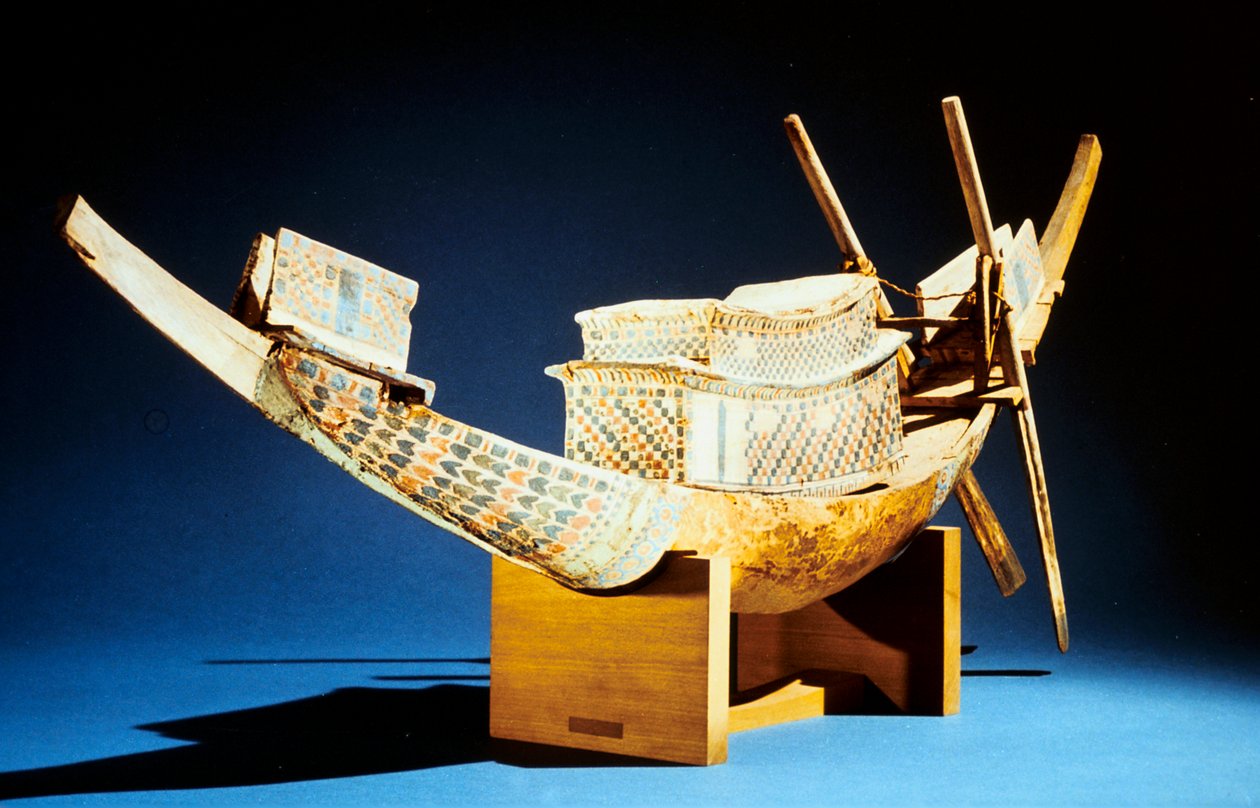 Veneen malli, muinainen egyptiläinen, 18. dynastia, n. 1325 eaa tekijältä Unbekannt