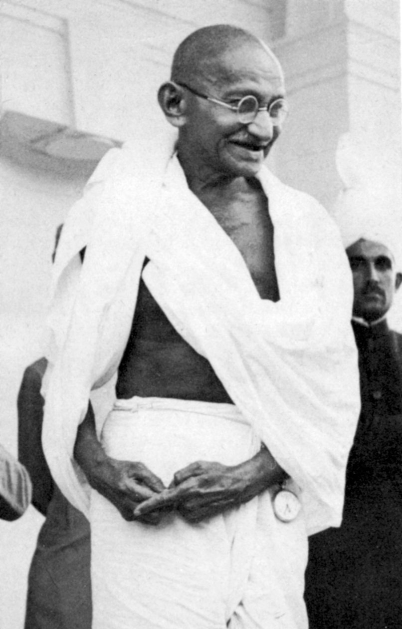 Mohandas Karamchand Gandhi 1869-1948, Intian kansallismielinen johtaja tekijältä Unbekannt