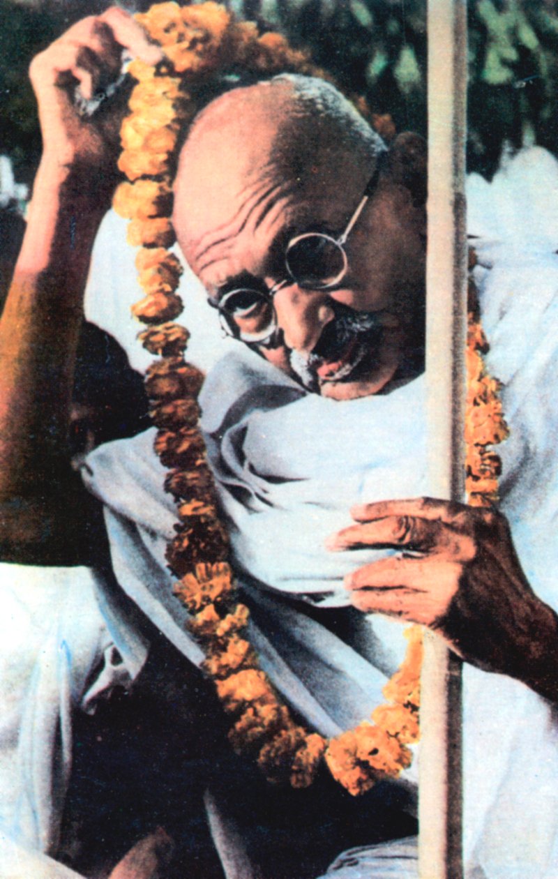 Mohandas Karamchand Gandhi 1869-1948, Intian kansallismielinen johtaja tekijältä Unbekannt