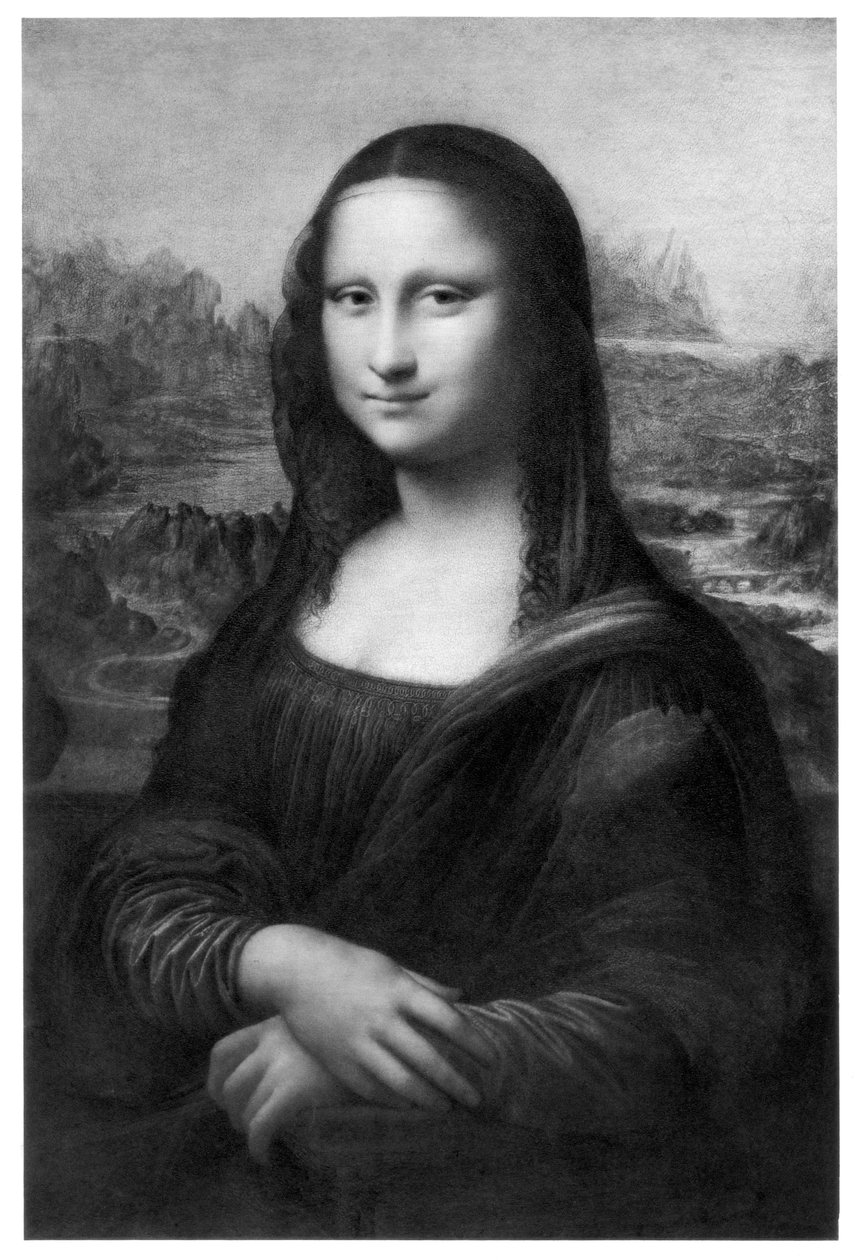 Mona Lisa, c1505, 1800-luku tekijältä Unbekannt