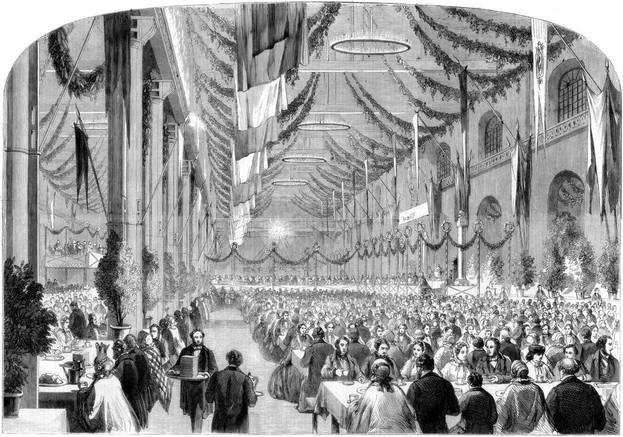 Monsterifestivaali rautatietyöntekijöille Crewessä, 1861 tekijältä Unbekannt