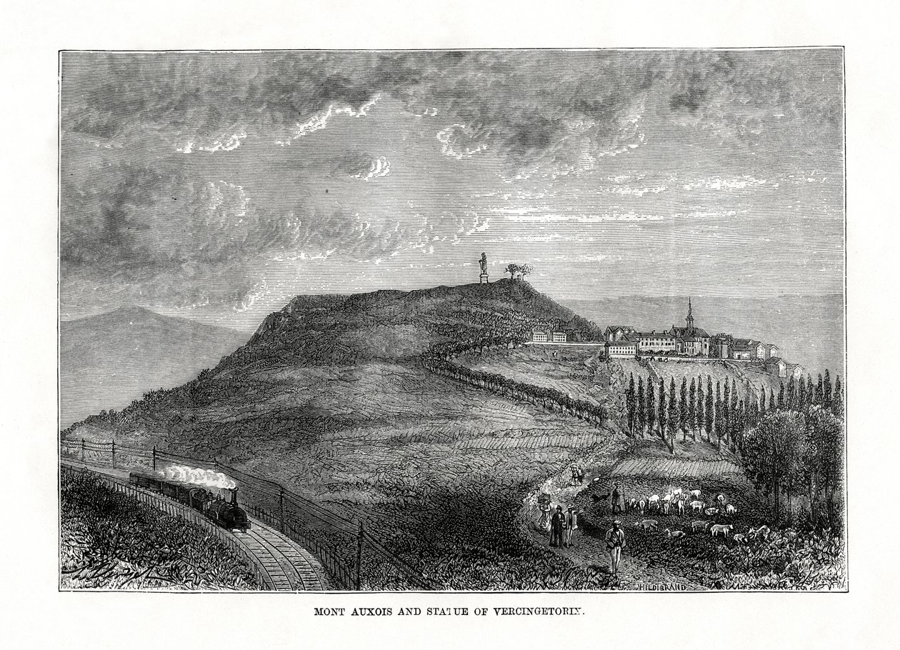 Mont Auxois ja Vercingetorixin patsas, Ranska, 1879 tekijältä Unbekannt