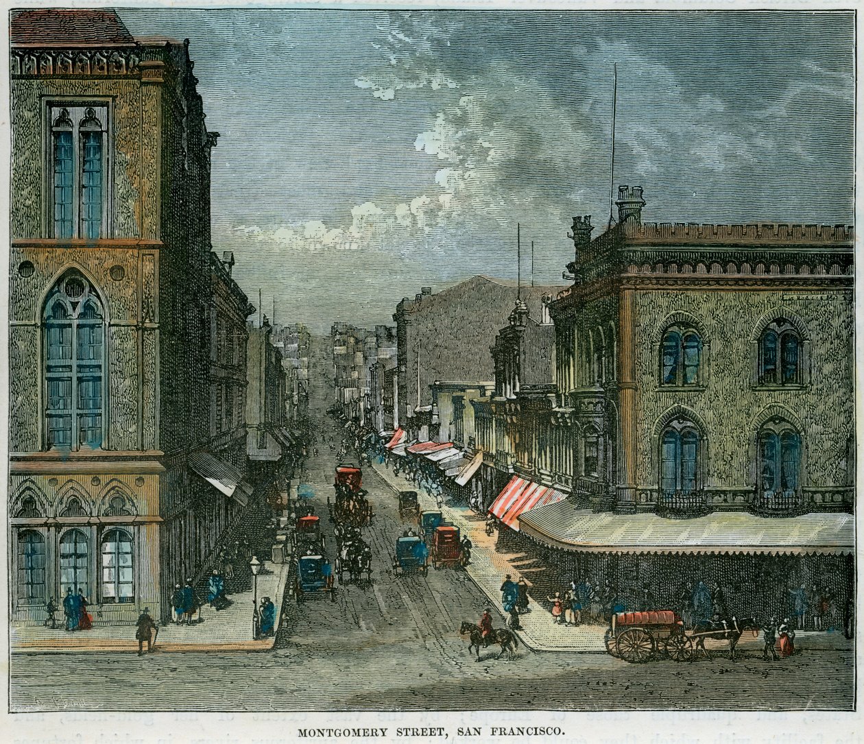 Montgomery Street, San Francisco, Kalifornia, USA, 1880 tekijältä Unbekannt