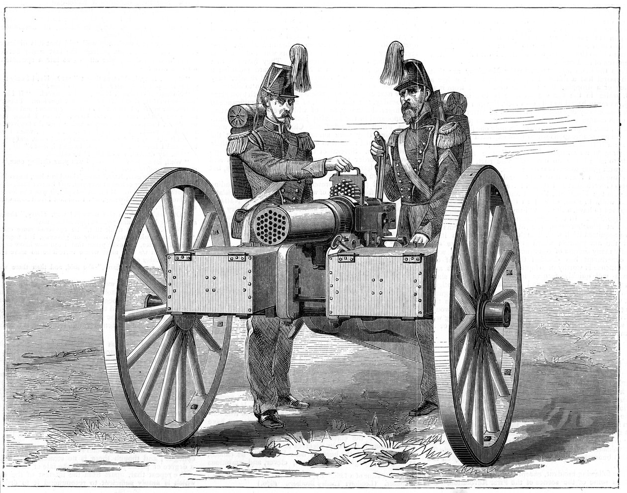Montigny mitrailleuse, 1870 tekijältä Unbekannt