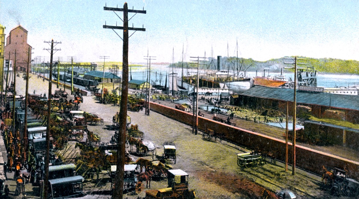 Montrealin satama, Montreal, Kanada, 1900-luku tekijältä Unbekannt