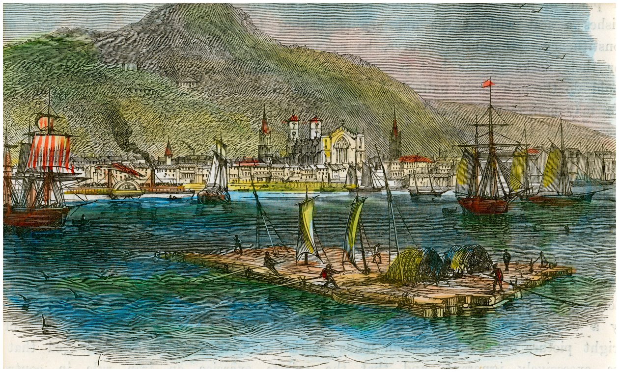 Montreal St Lawrence-joelta, Quebec, Kanada, vuodelta 1880 tekijältä Unbekannt