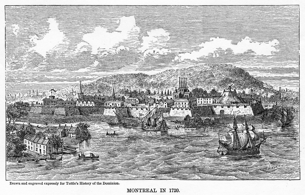Montreal vuonna 1729, 1877 tekijältä Unbekannt
