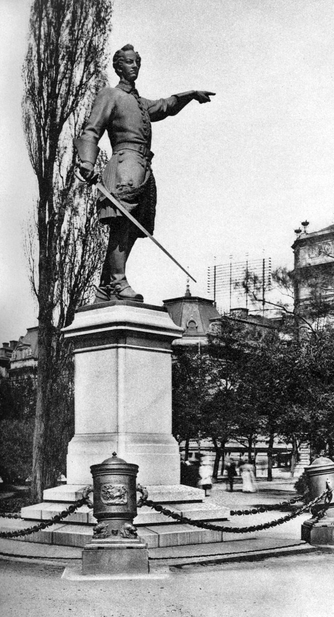 Kaarle XII:n muistomerkki, puutarha kuninkaallisen oopperatalon takana, Tukholma, Ruotsi, 1923 tekijältä Unbekannt
