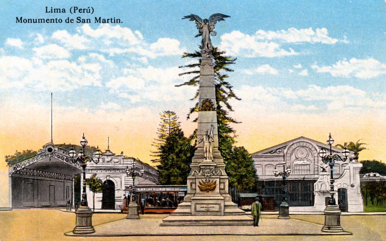 Kenraali San Martinin muistomerkki, Lima, Peru, 1900-luvun alku tekijältä Unbekannt