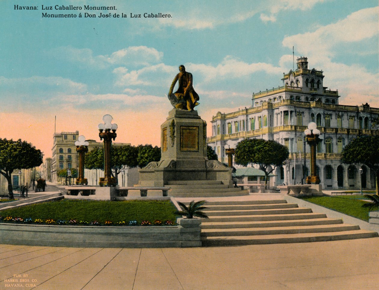 Muistomerkki tutkijalle ja filosofille Jose de la Luz Caballerolle, Havanna, Kuuba, 1920 tekijältä Unbekannt