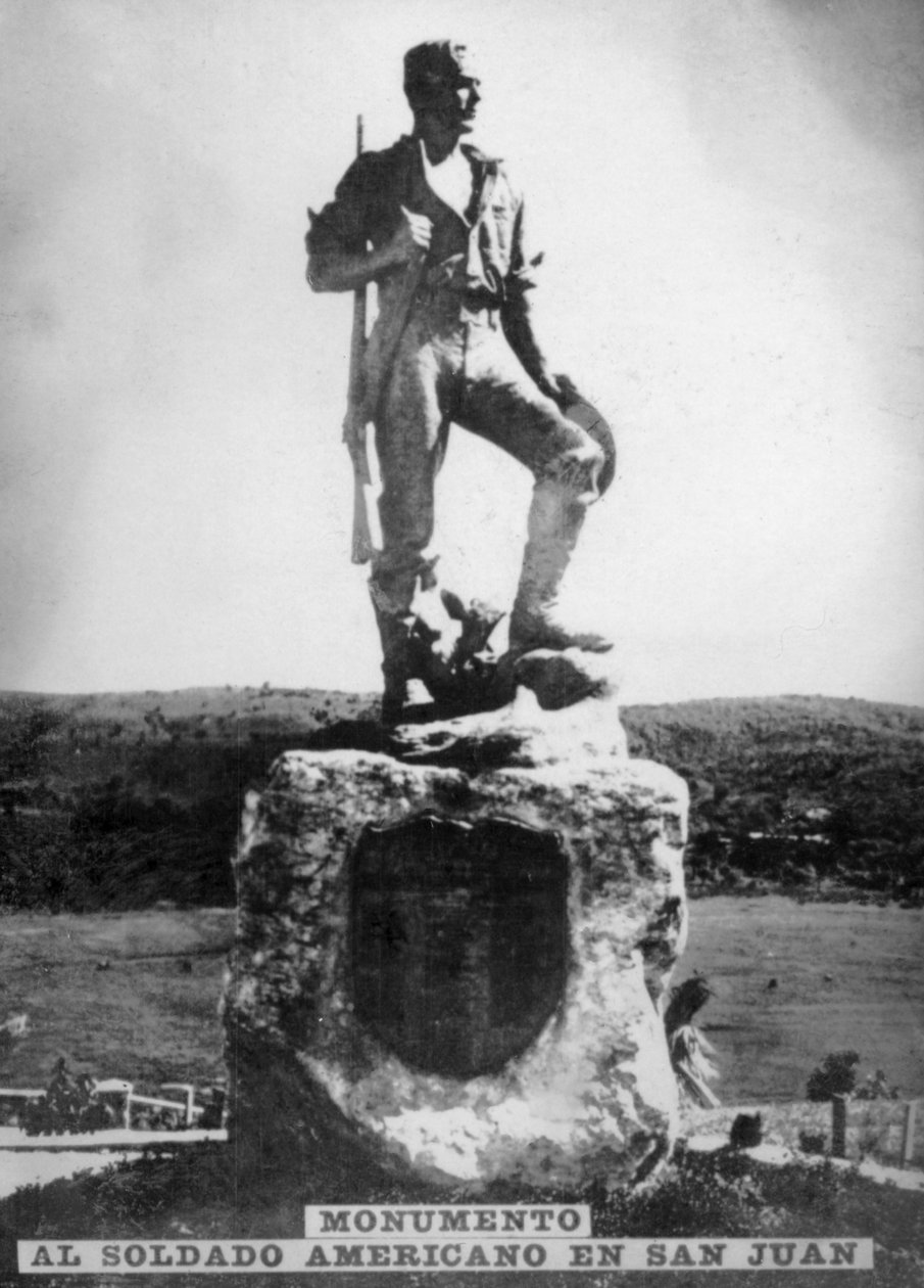 Amerikkalaisen sotilaan muistomerkki San Juan Hillissä, 1920-luku tekijältä Unbekannt