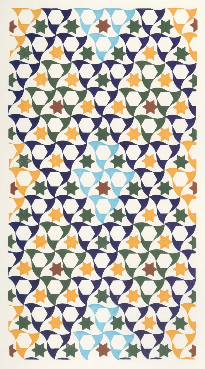Mosaiikki Generalifen portikista, 1907. tekijältä Unbekannt