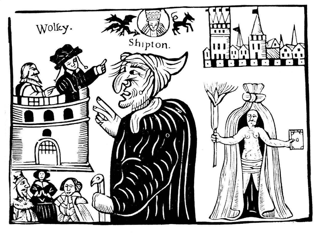 Äiti Shipton 1488-c1560 ennustaa kardinaali Wolseyn kuolemaa tekijältä Unbekannt