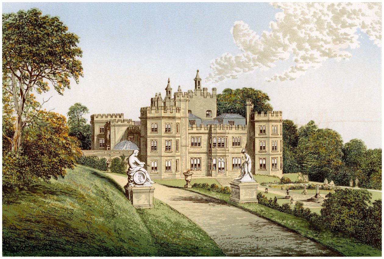 Mount Edgcumbe, Cornwall, Lord Mount Edgcumben koti, vuodelta 1880 tekijältä Unbekannt