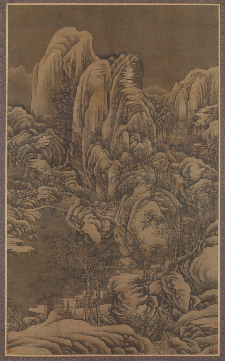 Emei-vuori raskaan lumen alla, 1600-luku. tekijältä Unbekannt