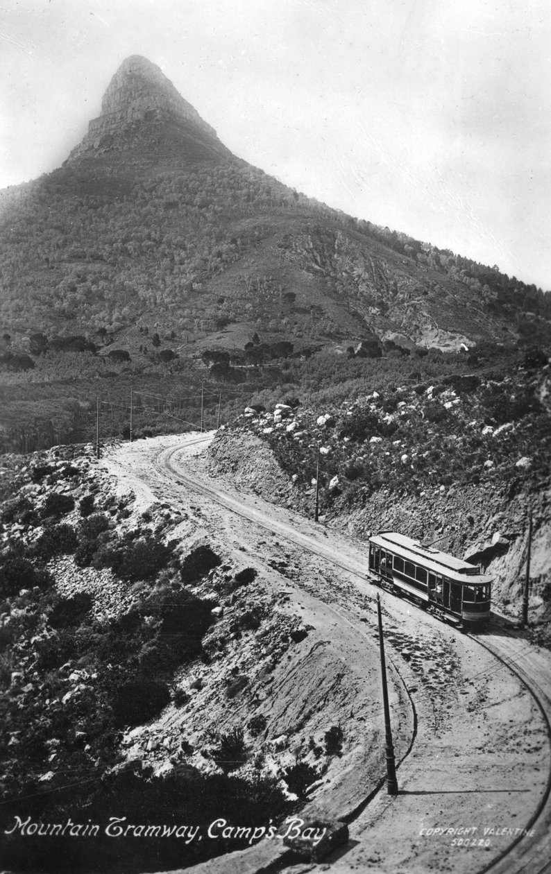 Vuoristoraitiovaunu, Camps Bay, Kapkaupunki, Etelä-Afrikka, 1917 tekijältä Unbekannt
