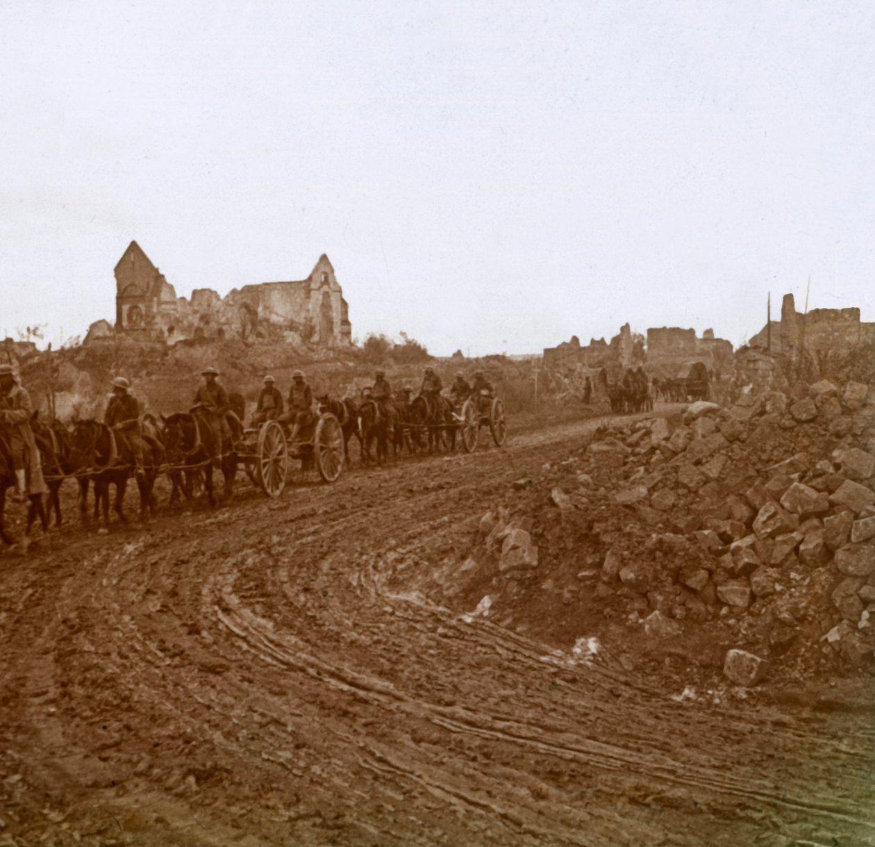Ratsastussotilaat, Somme, Pohjois-Ranska, c1914-c1918 tekijältä Unbekannt