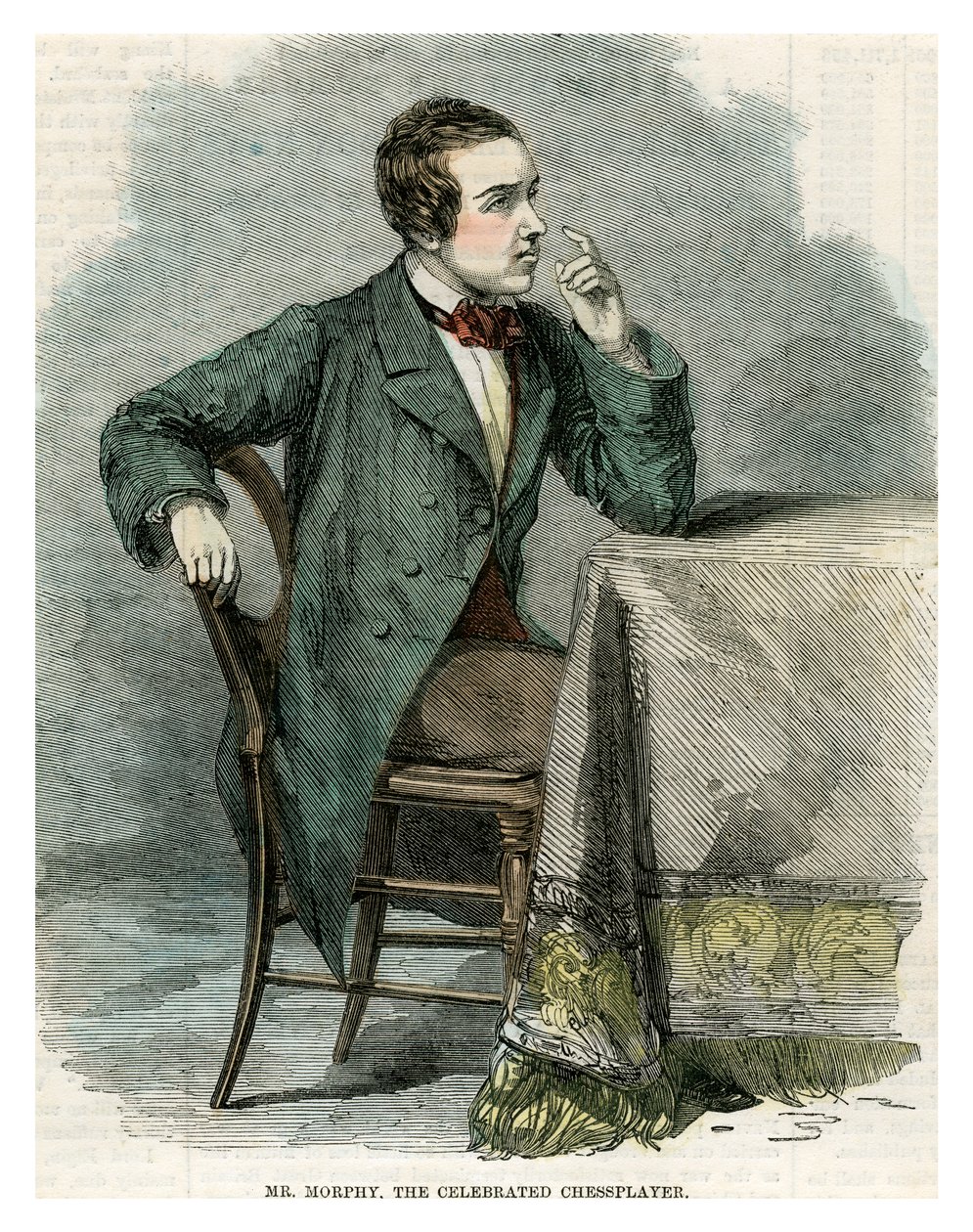 Herra Morphy, juhlittu shakinpelaaja, 1800-luku tekijältä Unbekannt