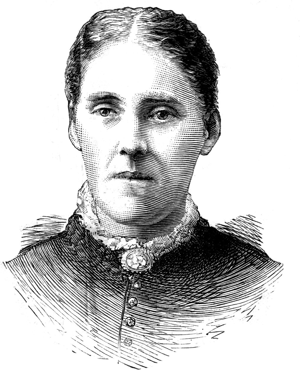 Rouva Houghton, pastori John Houghtonin vaimo, 1886 tekijältä Unbekannt