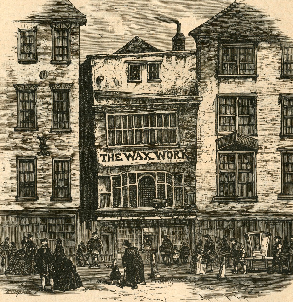 Mrs. Salmons Waxwork, Fleet Street - Henrik VIII:n palatsi. ja kardinaali Wolsey, 1897. tekijältä Unbekannt