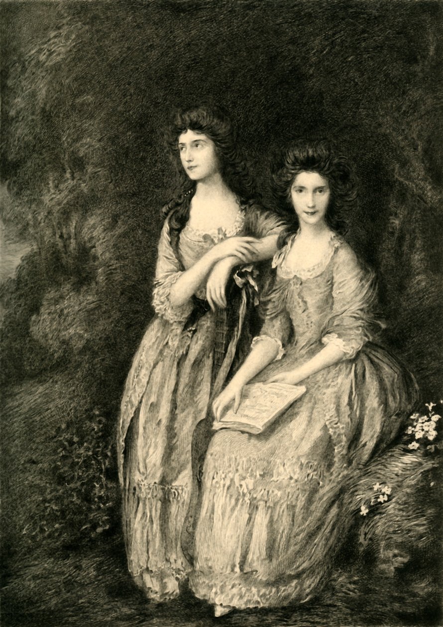 Rouva Sheridan ja rouva Tickell, c1772, 1908. tekijältä Unbekannt