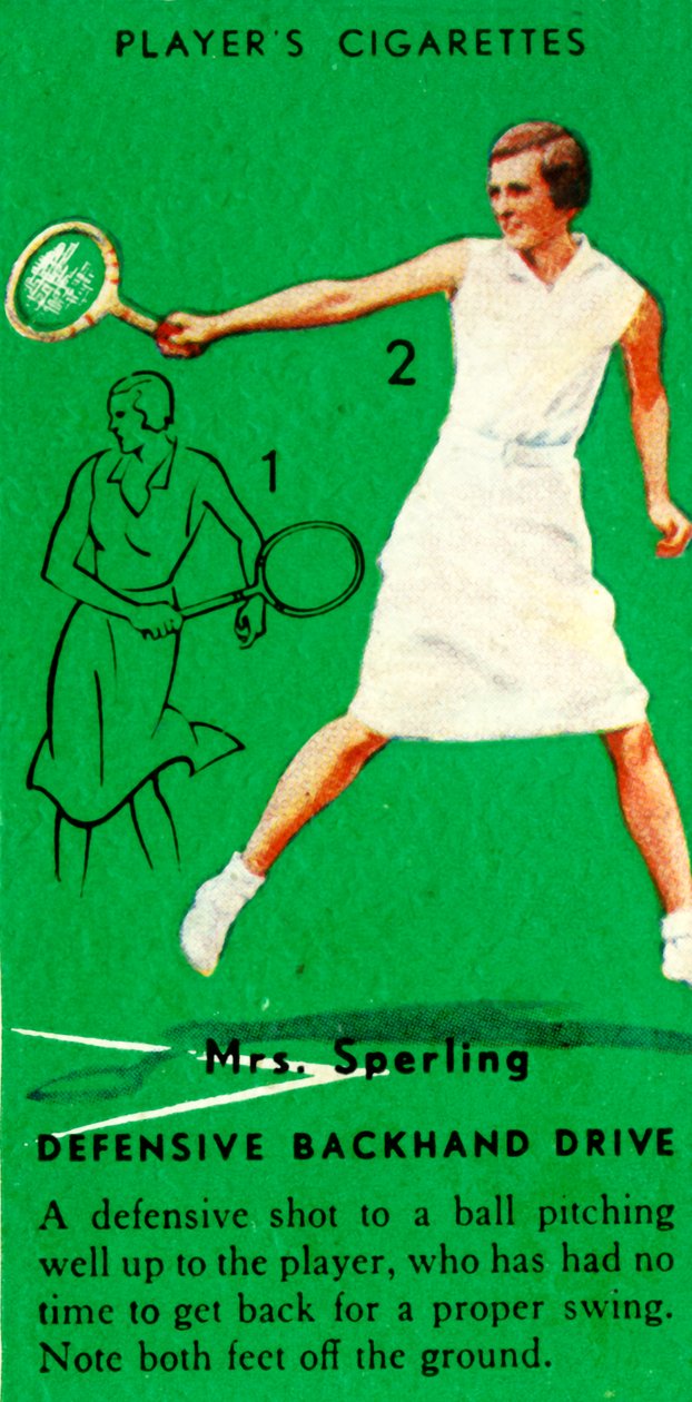 Rouva Sperling - Puolustava backhand Drive, c1935. tekijältä Unbekannt