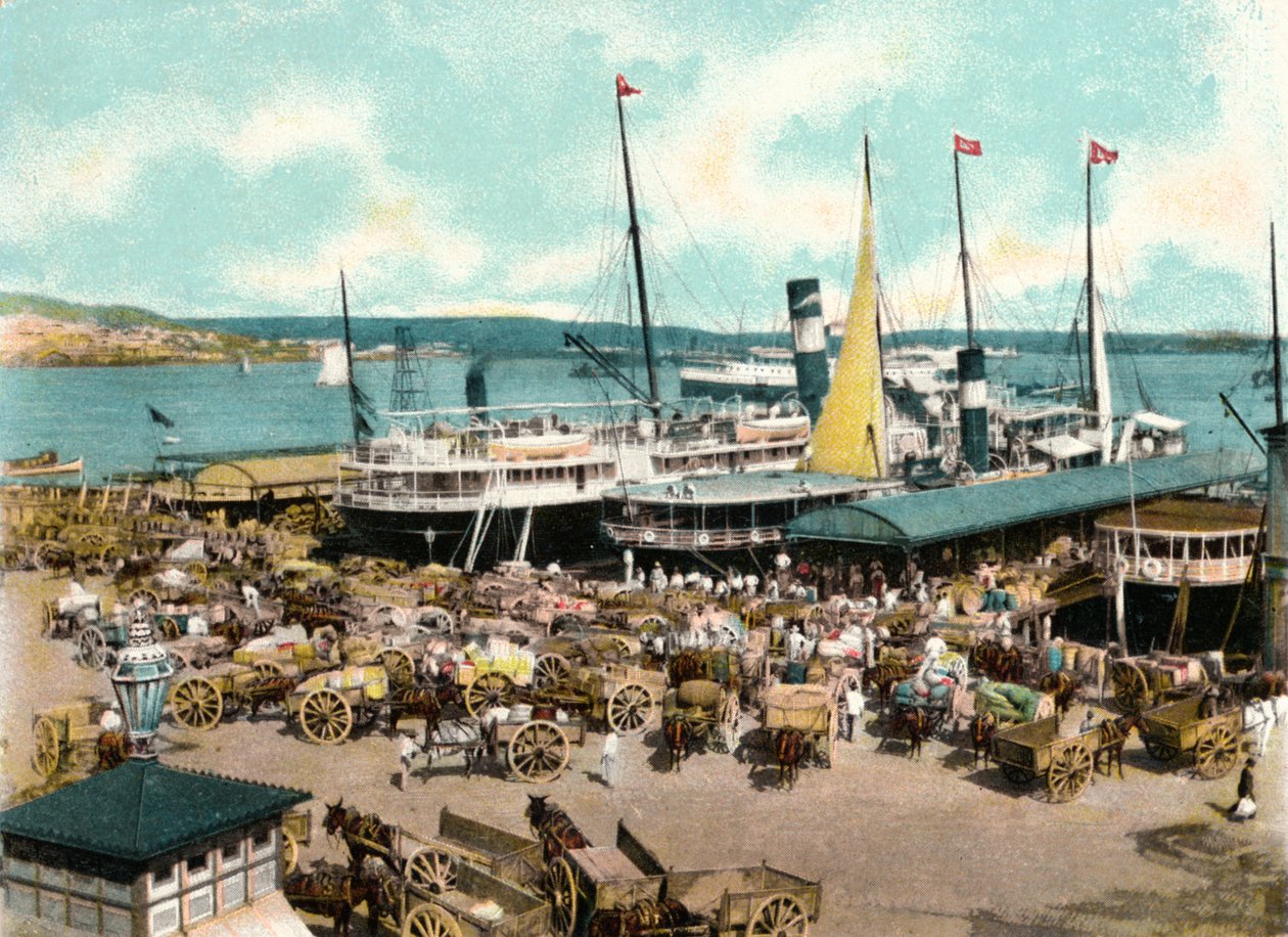 Muelle de Luzin satama lautoilla, Havanna, Kuuba, 1904 tekijältä Unbekannt