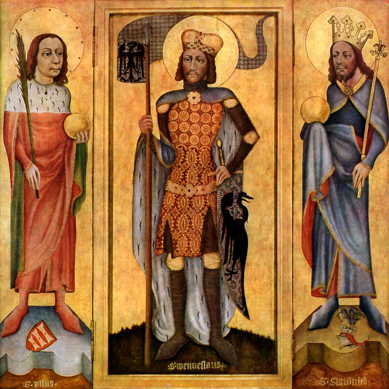 Mulhousen alttaritaulu, avoin, c1385 1955 tekijältä Unbekannt