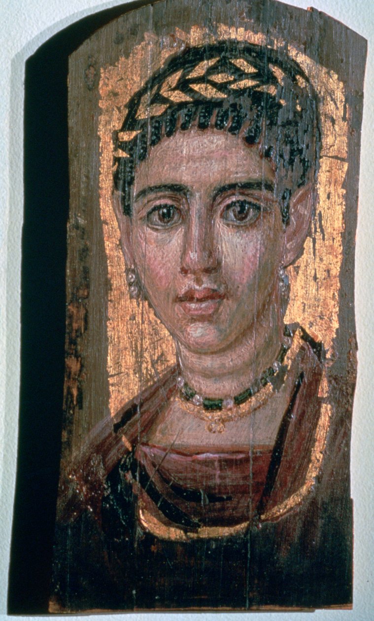 Muumiomuotokuva egyptiläisestä naisesta, 1.-3. vuosisadalla tekijältä Unbekannt
