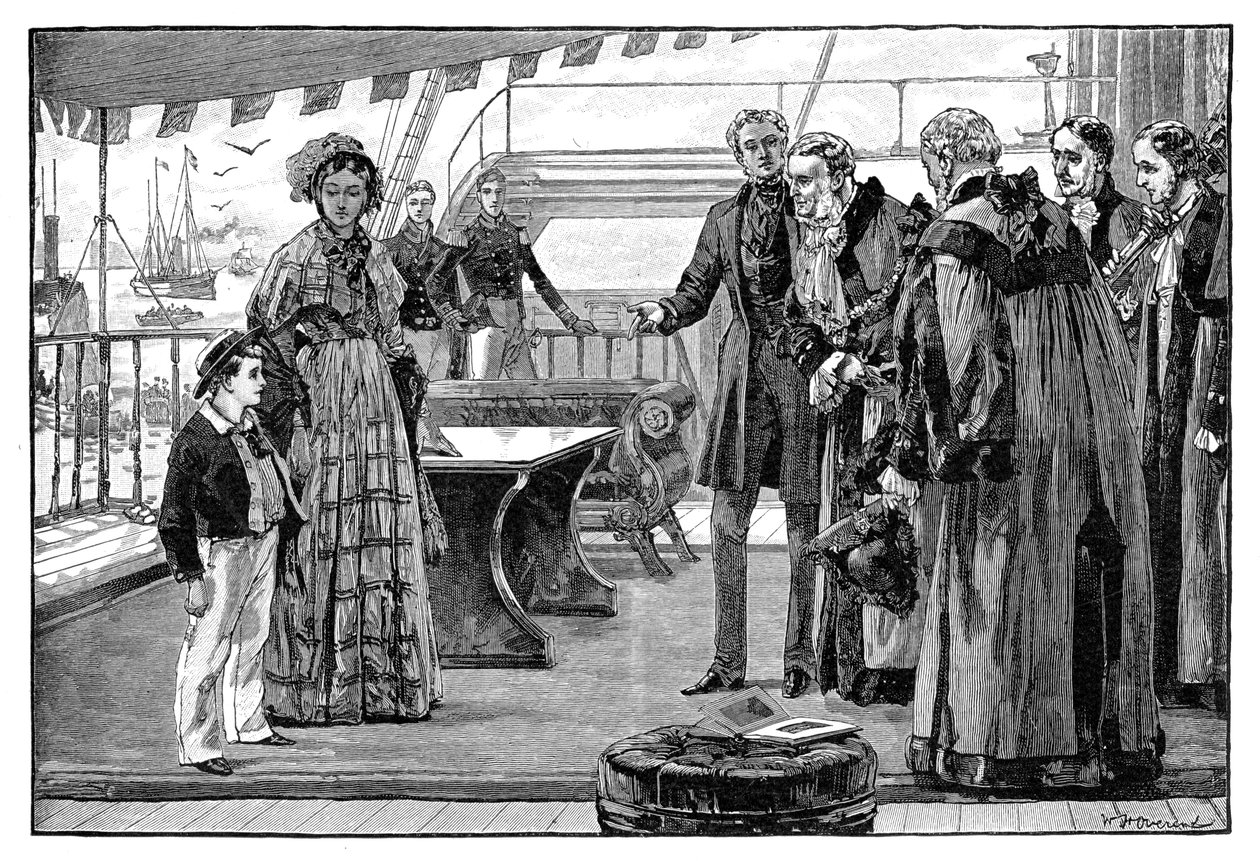 Kunnalliset arvohenkilöt esiteltiin Walesin prinssille, 1840-luku, 1900 tekijältä Unbekannt