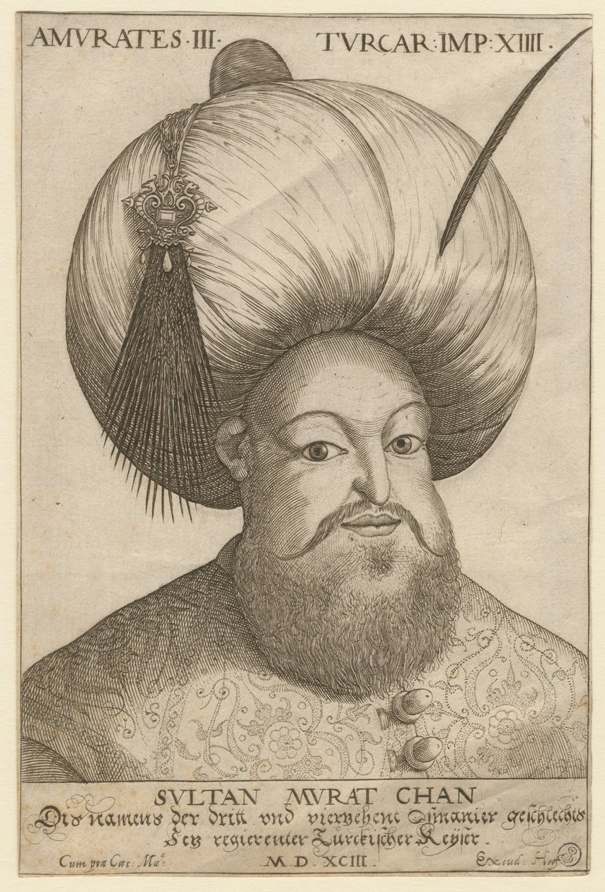 Murad III 1546-1595, Ottomaanien valtakunnan sulttaani, 1593 tekijältä Unbekannt