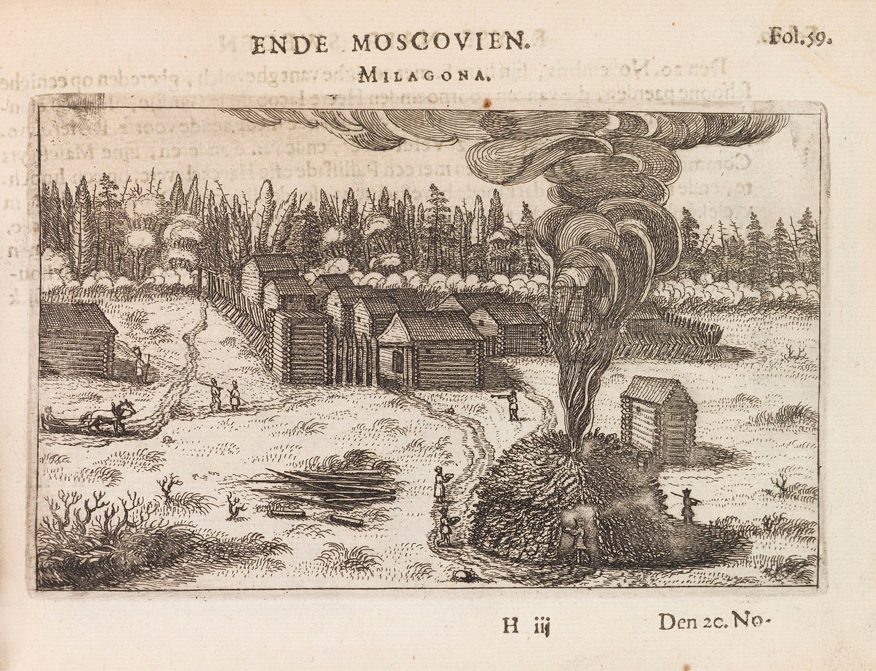 Muskovi, Milagona. Kuvitus Antonis Goeteerisin teokseen Journael vande legatie..., c1616-1617. tekijältä Unbekannt