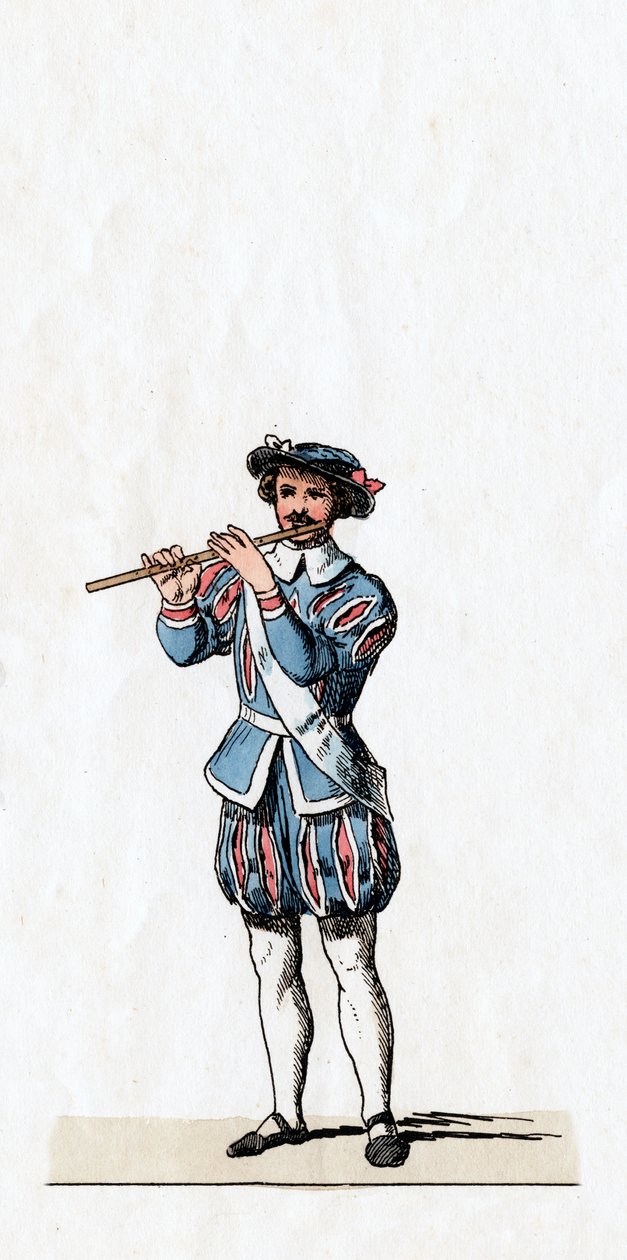 Muusikko, pukusuunnittelu Shakespearen näytelmään, Henry VIII, 1800-luku tekijältä Unbekannt