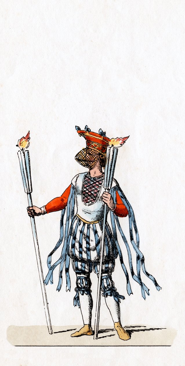 Muusikko, pukusuunnittelu Shakespearen näytelmään, Henry VIII, 1800-luku tekijältä Unbekannt