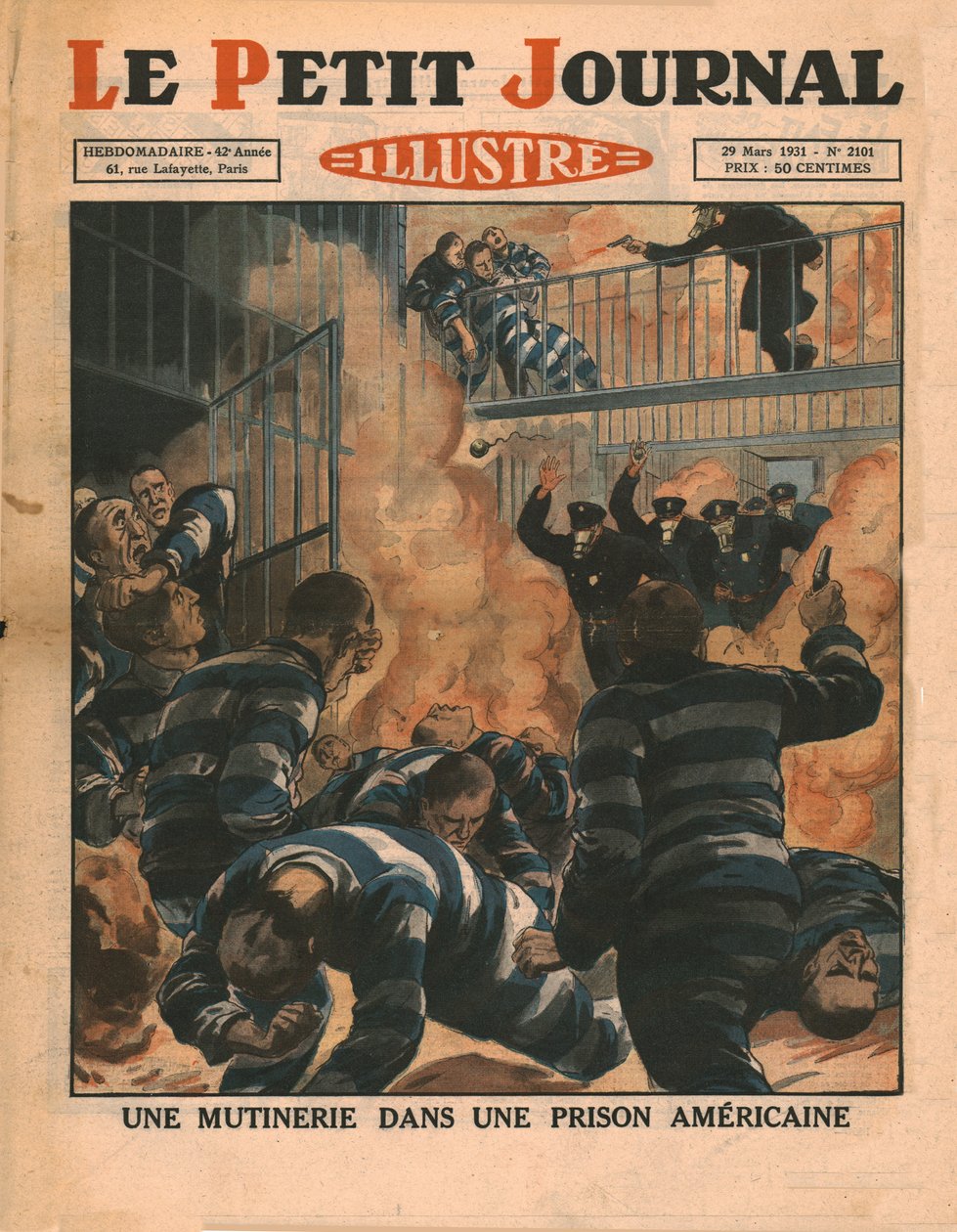 Kapina amerikkalaisessa vankilassa, 1931. tekijältä Unbekannt