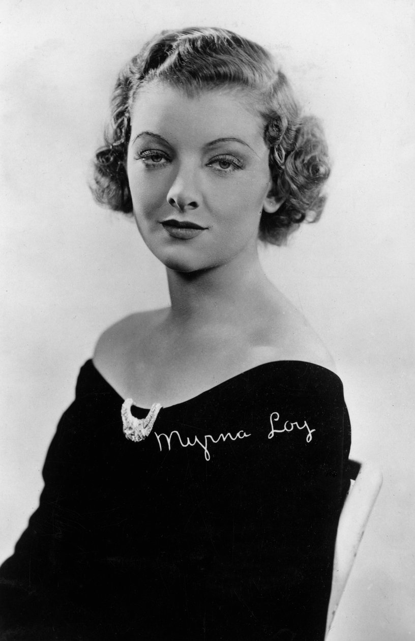 Myrna Loy 1905-1993, yhdysvaltalainen näyttelijä, 1900-luku tekijältä Unbekannt