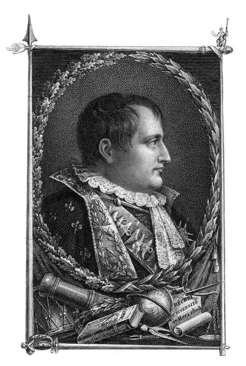 Napoleon Bonaparte, ranskalainen kenraali ja keisari tekijältä Unbekannt