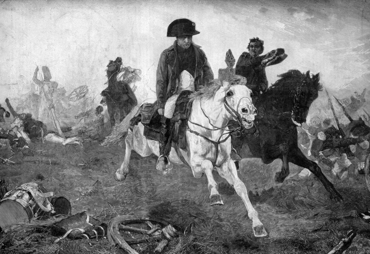 Napoleon Bonaparte Waterloon taistelun lopussa 18. kesäkuuta 1815 tekijältä Unbekannt