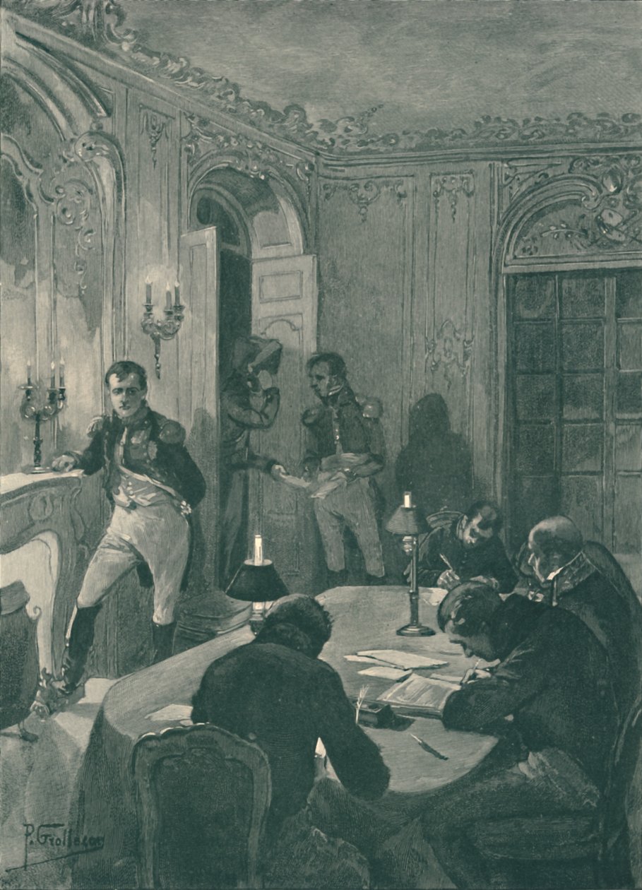 Napoleon sanelemassa sihteerilleen, 1896 tekijältä Unbekannt