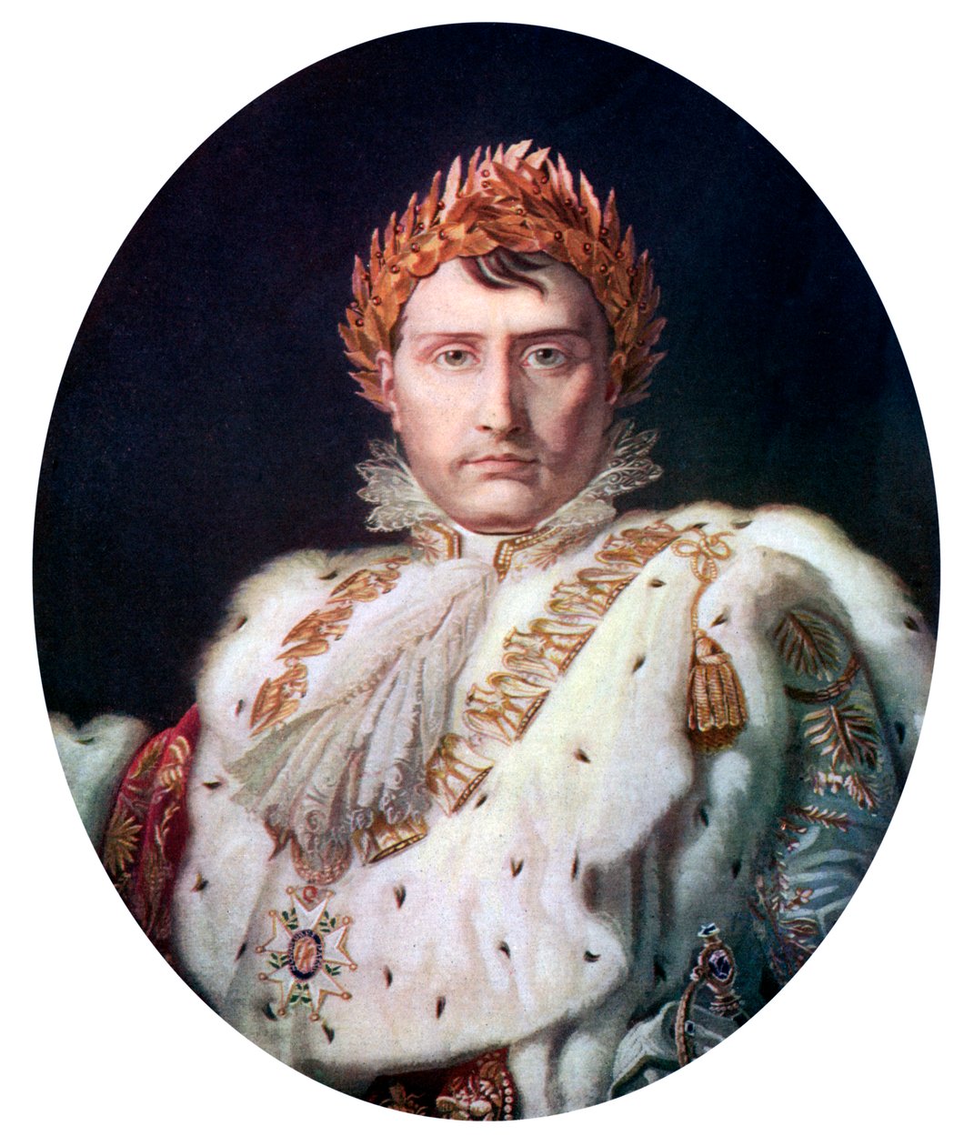 Napoleon I kruunausviipussaan, c1804, c1920 tekijältä Unbekannt