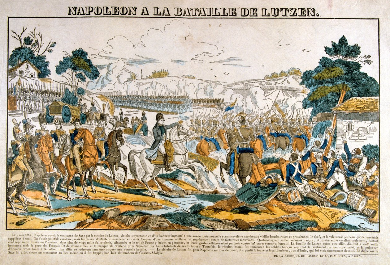 Napoleon Lutzenin taistelussa 2. toukokuuta 1813 tekijältä Unbekannt