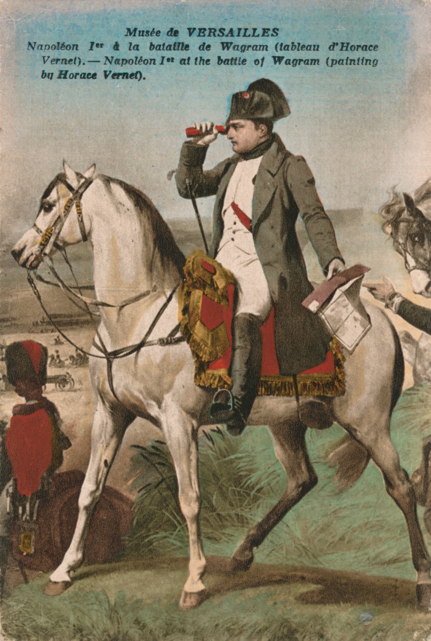 Napoleon Wagramin taistelussa, 1809, noin 1910-luku. tekijältä Unbekannt