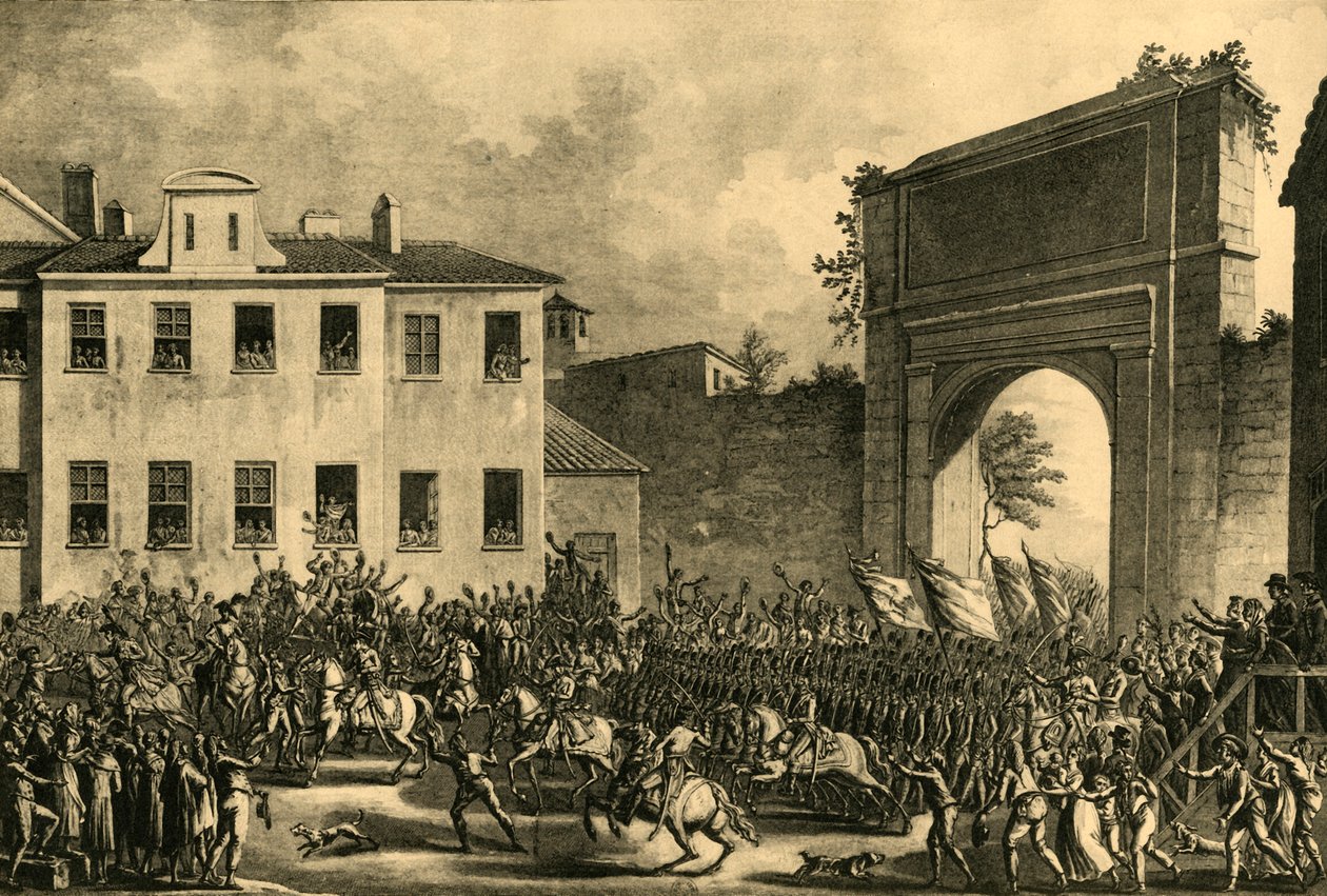 Napoleon saapuu Milanoon 14.5.1796, 1921. tekijältä Unbekannt