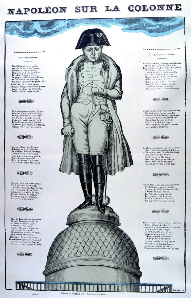 Napoleon pylväällä, 1800-luku tekijältä Unbekannt