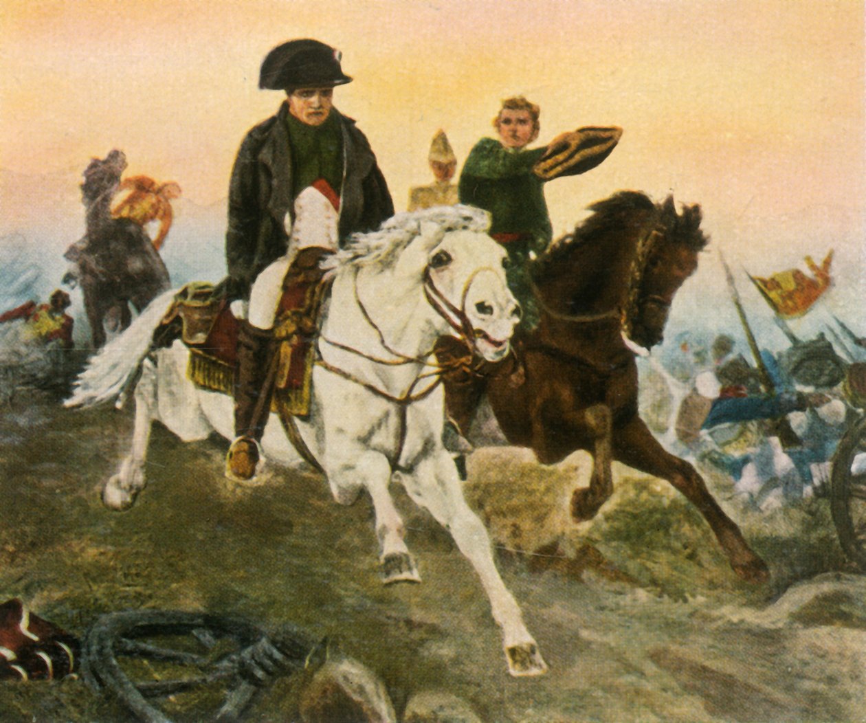 Napoleon vetäytymässä Waterloosta, 18. kesäkuuta 1815, 1936. tekijältä Unbekannt