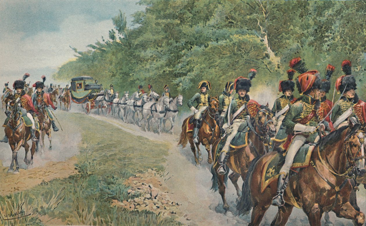 Napoleons Mode of Traveling, c1800, 1896. tekijältä Unbekannt
